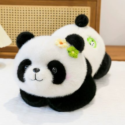 Hua Hua Panda Plush Toy Cute Lying Position National Treasure Giant Panda Doll Kids Birthday Gift